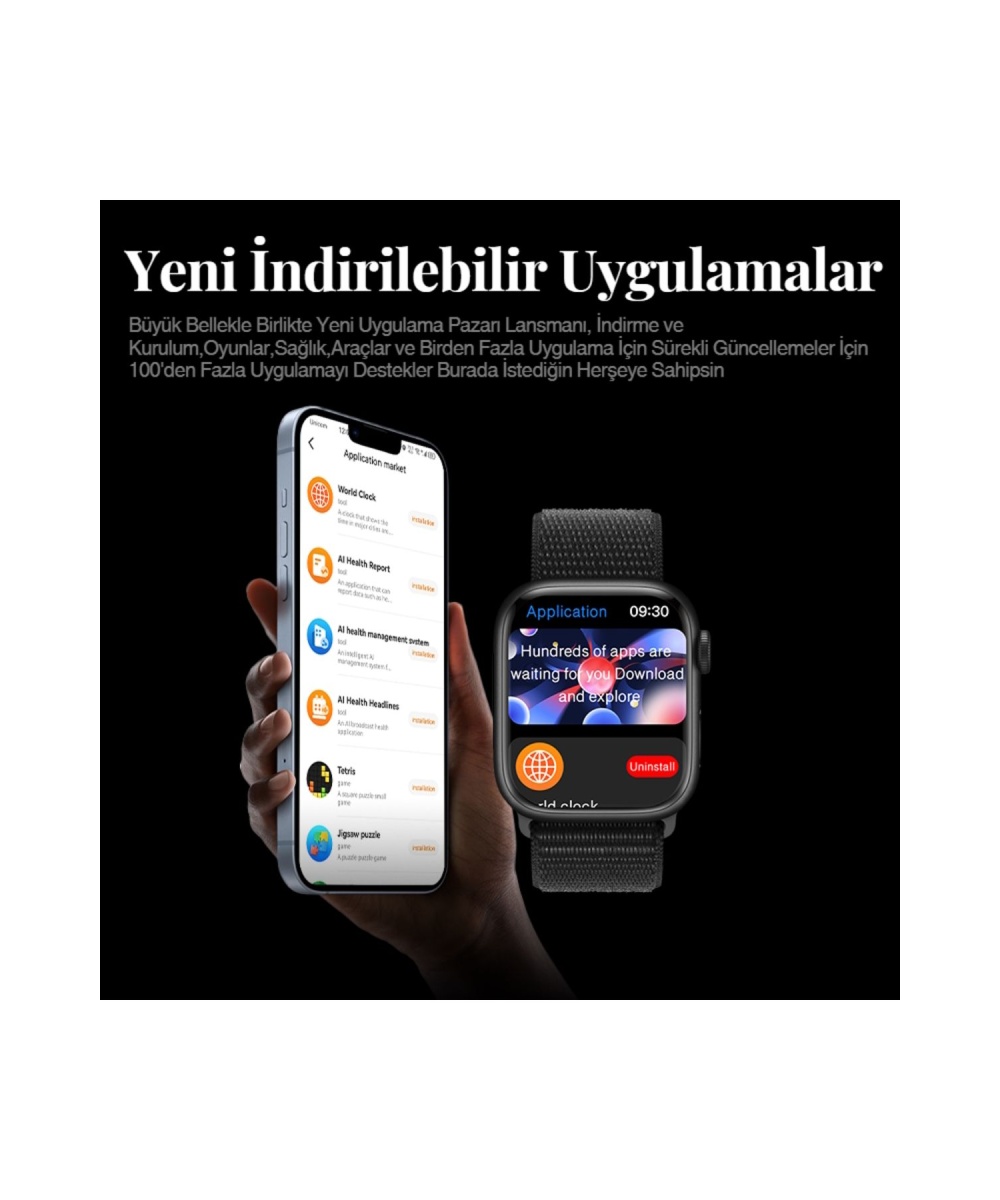 Watch 9 Promax 2.1 Inc Amoled Ekran Chat Gpt Yapay Zeka Akıllı Saat Iphone Huawei Xiaomi Uyumlu 8