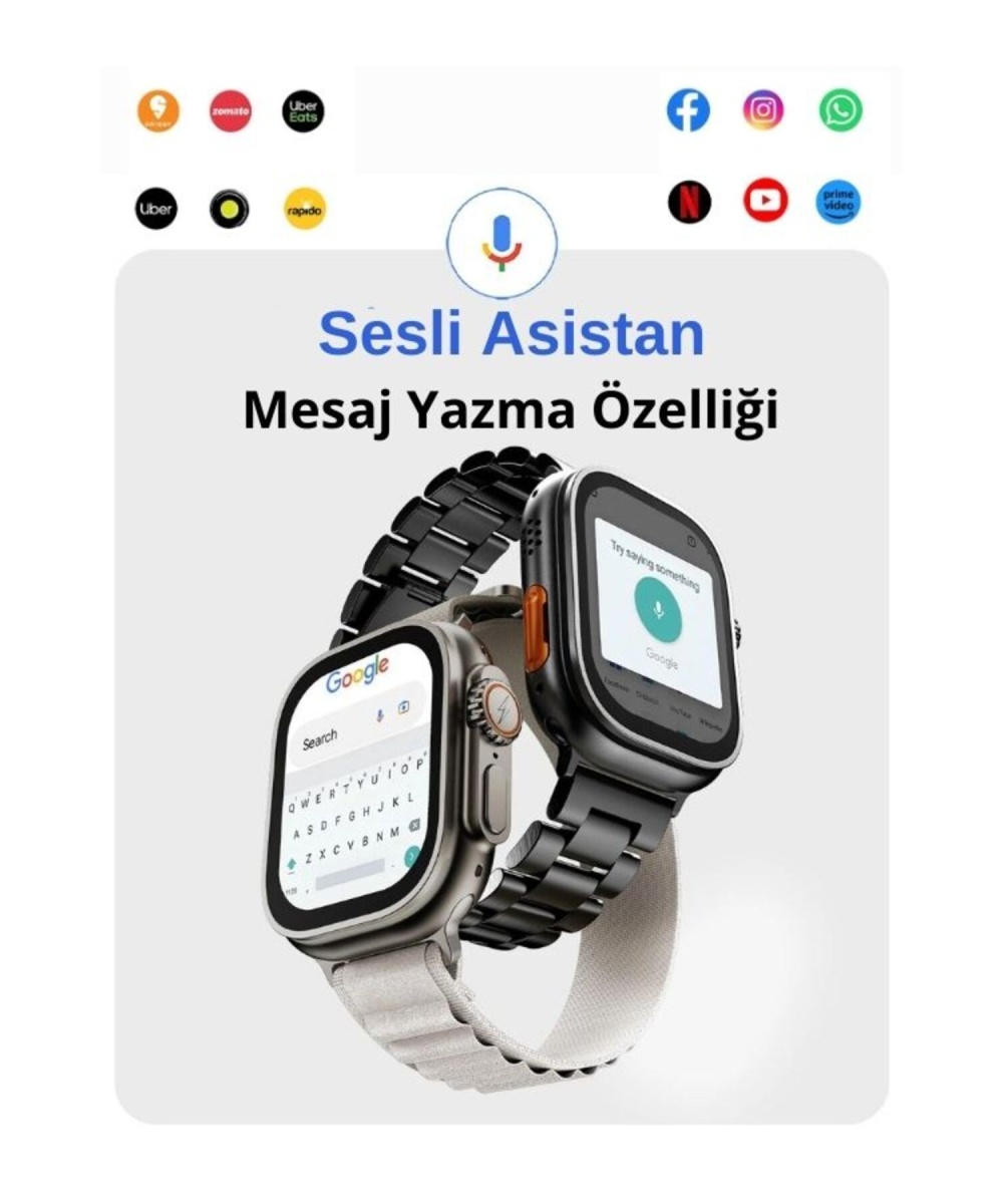Watch Ultra Kameralı 4g Sim Kartlı 32gb Akıllı Saat Çocuk Wi-fi Googleplay Iphone Huawei Uyumlu 8-9