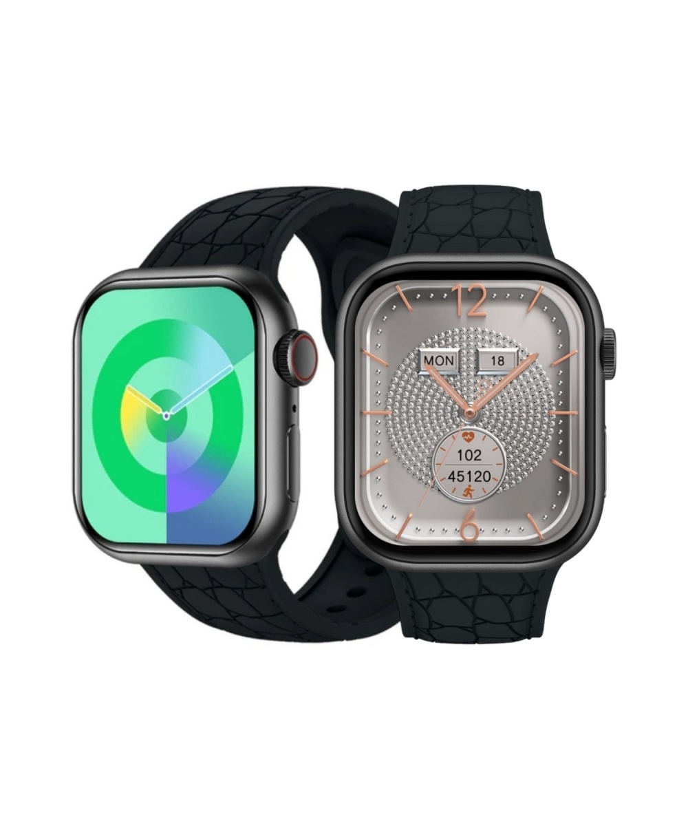 Watch Hk 9 Mini 41mm Mat Siyah Spor Akıllı Saat Amoled Ekran Sesli Görüşmeli Huawei Iphone Uyumlu 8