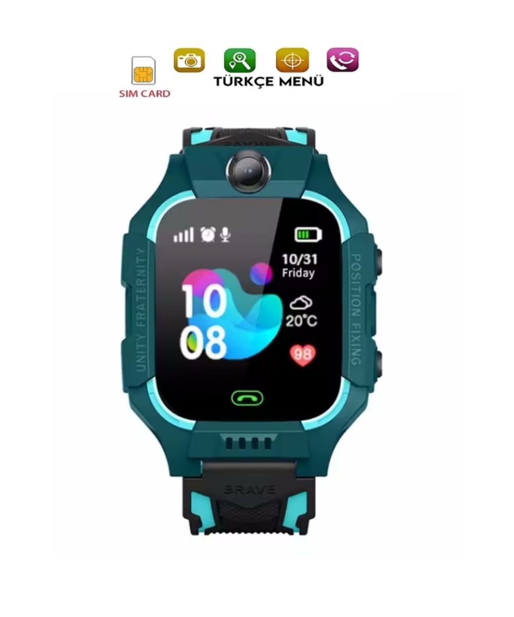Watch GPS Sim Kartlı Akıllı Çocuk Takip Saati Konum Takibi ,Acil Sos Arama,Kameralı Akıllı Saat  8-9
