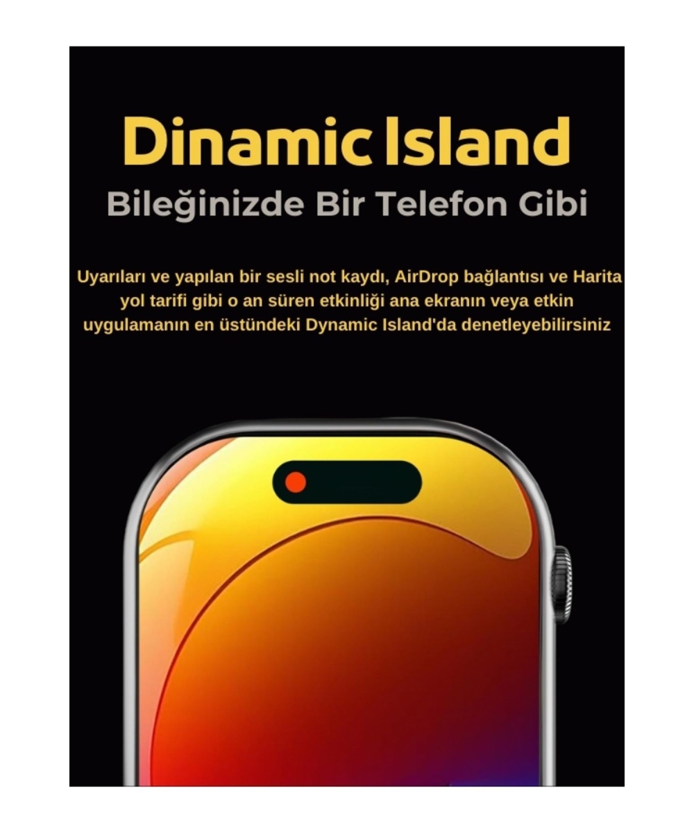 Watch 9 PRO MAX Amoled Ekranlı Sesli Görüşmeli Android Akıllı Saat Spor,EKG,Gps iPhone Huawei Uyumlu