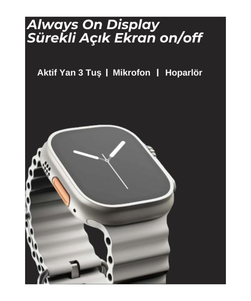 Watch 9 Ultra 2 45mm Akıllı Saat Kadın Erkek Sesli Görüşmeli Android İos İphone Samsung Uyumlu 8