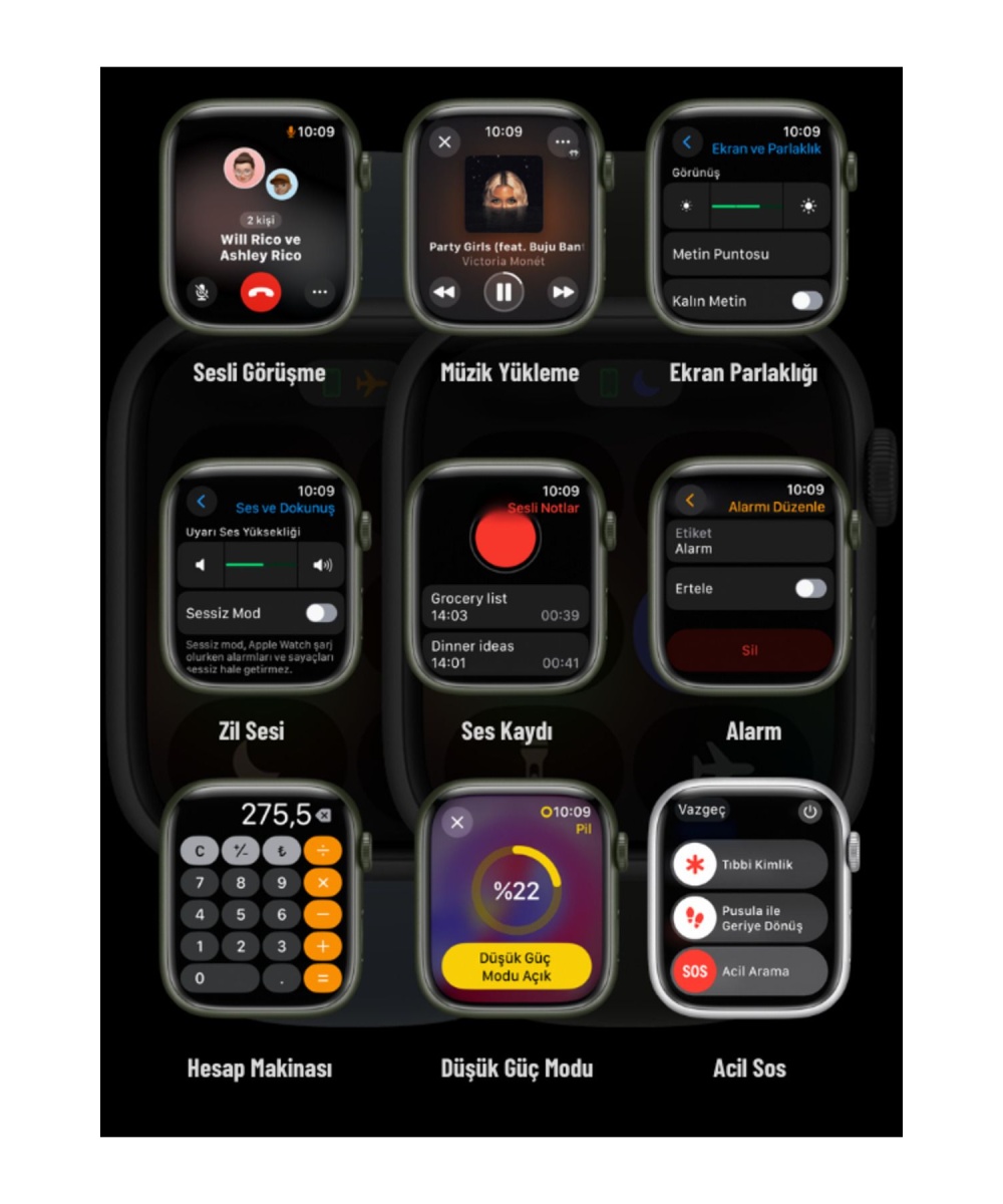 Watch 9 Promax 120hz Amoled Ekran Sesli Arama Yapan Gps,nfc ,ekg Akıllı Saat Iphone Huawei Uyumlu 8