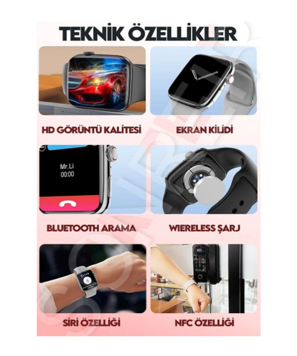 Watch 8 Ultra Max Tam Dokunmatik Akıllı Saat Gps Sesli Arama Yapan Nfc Siri Huawei Iphone Uyumlu
