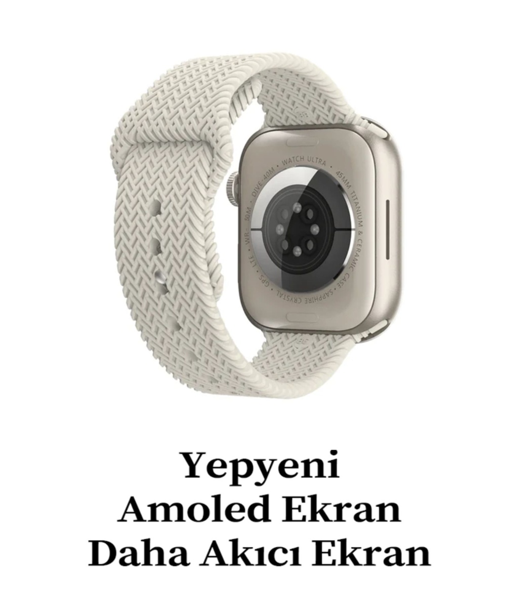 Watch 9 Gps 45mm Siyah Amoled Ekran Pusula Nfc Akıllı Saat Ve Spor Kordon Iphone Huawei Uyumlu 8