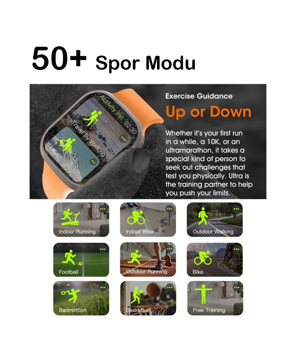 Watch 9 Gps 45mm Siyah Amoled Ekran Pusula Nfc Akıllı Saat Ve Spor Kordon Iphone Huawei Uyumlu 8