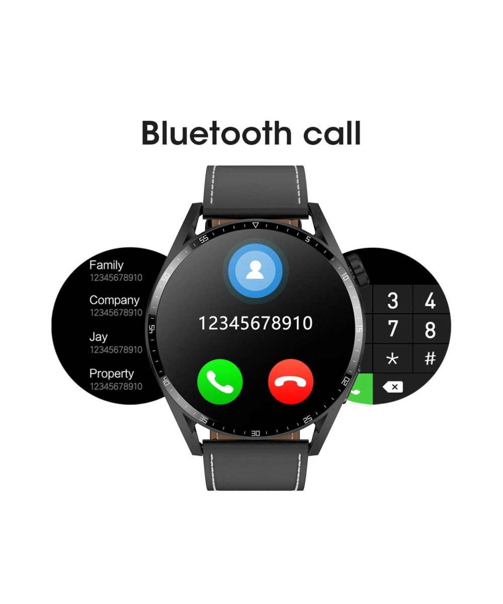 Watch Spor 46mm Amoled Ekran Yuvarlak Kasa 1.52 Inç Erkek Akıllı Saat Iphone Huawei Xiaomi Uyumlu 8