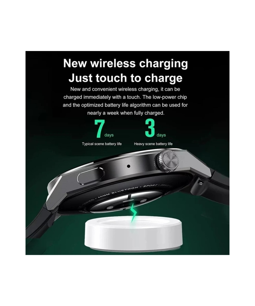Watch Spor 46mm Amoled Ekran Yuvarlak Kasa 1.52 Inç Erkek Akıllı Saat Iphone Huawei Xiaomi Uyumlu 8
