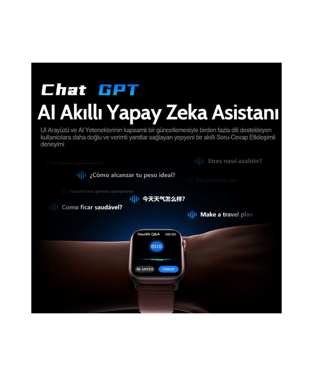 Watch 9 Promax Hw Series 45mm Amoled Ekran Akıllı Saat Sesli Görüşmeli Iphone Huawei Uyumlu 8