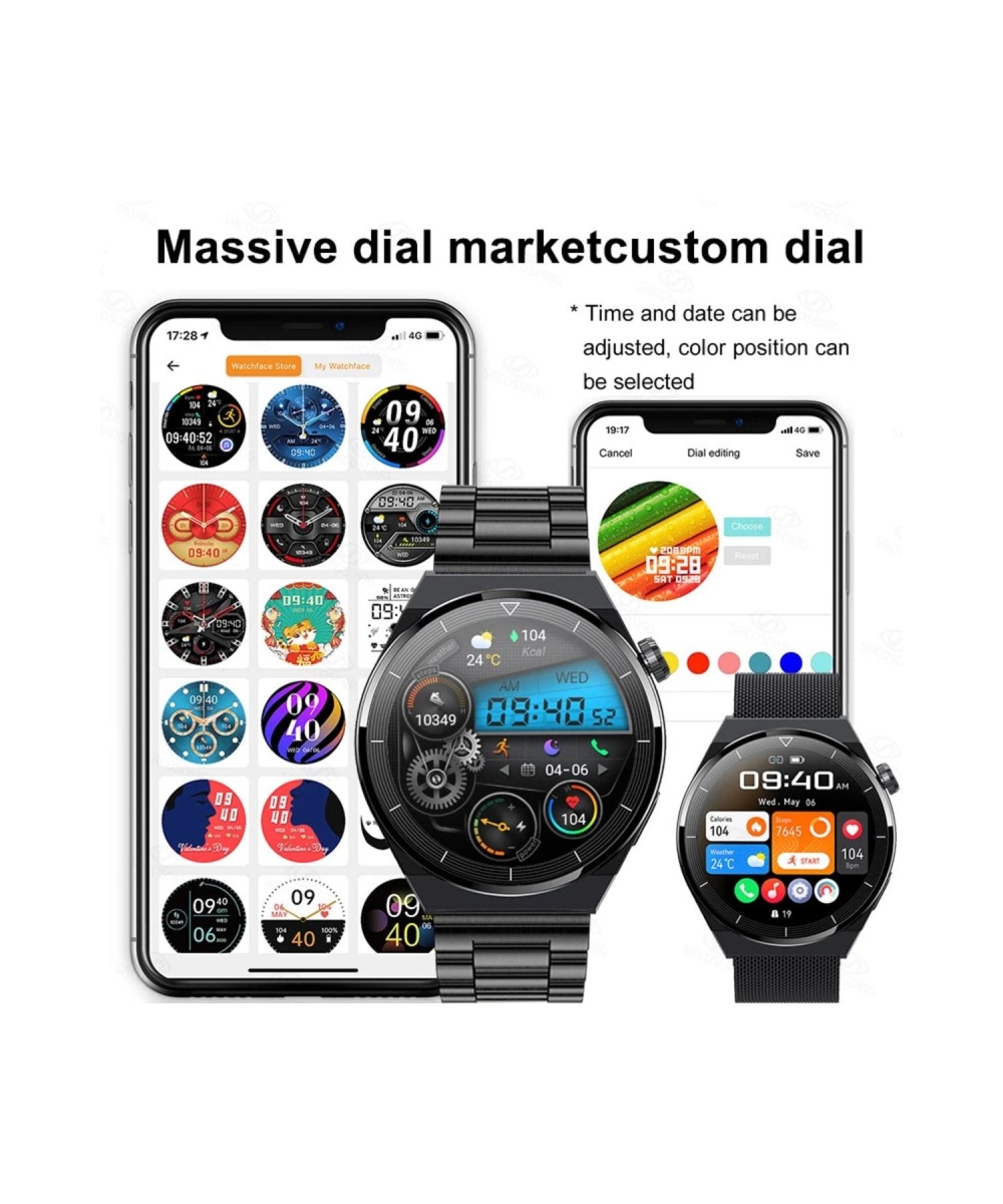 Smartwatch Spor Yuvarlak Kasa Tam Ekran Sesli Görüşmeli Akıllı Saat Huawei Iphone Xiaomi Uyumlu 7-8