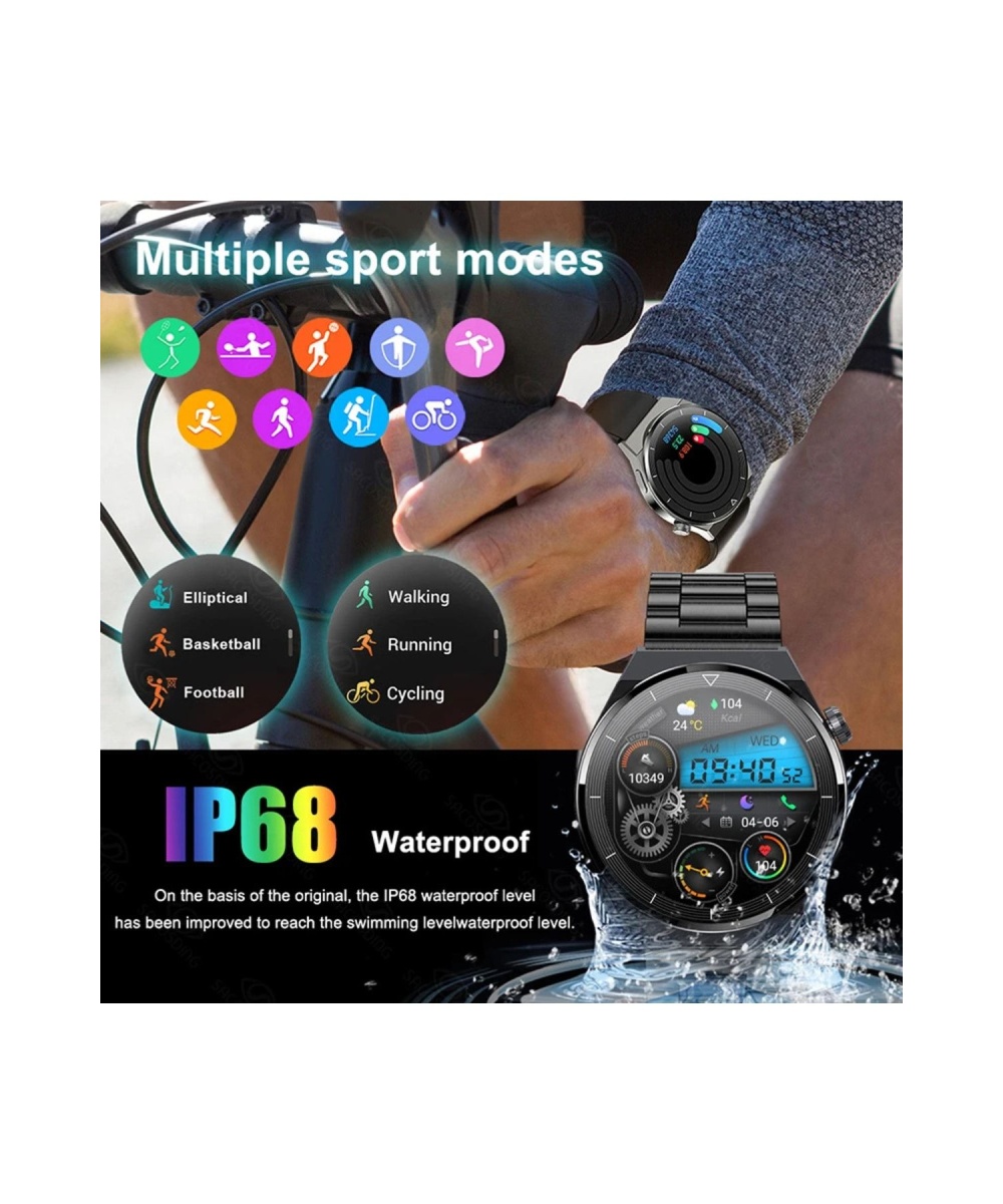 Smartwatch Spor Yuvarlak Kasa Tam Ekran Sesli Görüşmeli Akıllı Saat Huawei Iphone Xiaomi Uyumlu 7-8