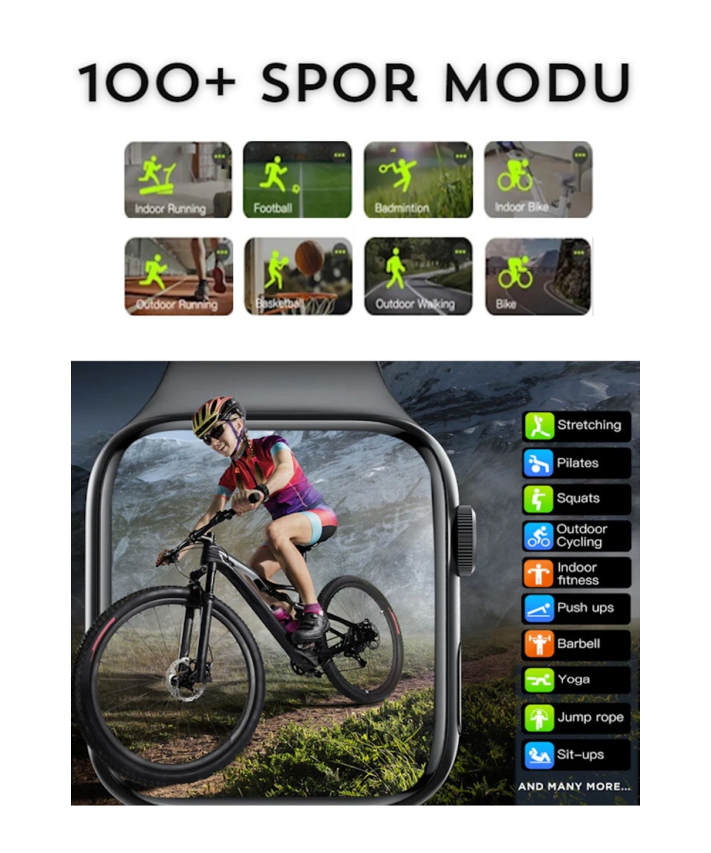 Watch 9 Promax Akıllı Saat Konuşma Özellikli 4 Gb Hafıza 100 Spor Modu Iphone Huawei Uyumlu 8