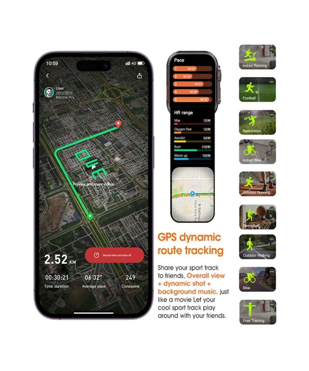 Watch 9 Promax Akıllı Saat 4Gb AMOLED Tam Dokunmatik Sesli Görüşmeli İphone Huawei Uyumlu