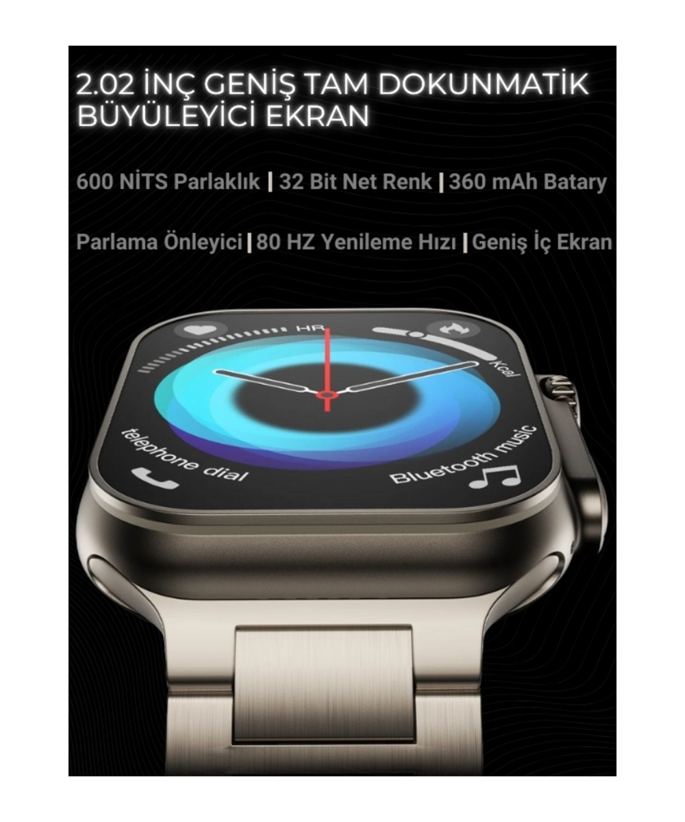 Watch X9 Ultra 49mm – 7 Kordon & Koruma Kılıfı ile Birlikte, Arama Yapabilen Spor Akıllı Saat 8,9,10