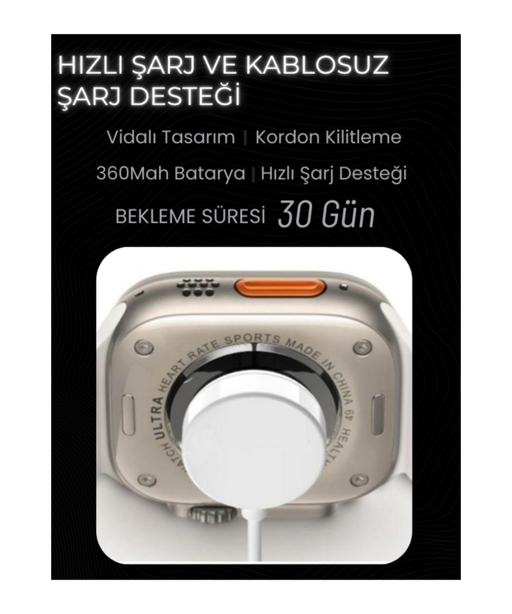 Watch X9 Ultra 49mm – 7 Kordon & Koruma Kılıfı ile Birlikte, Arama Yapabilen Spor Akıllı Saat 8,9,10