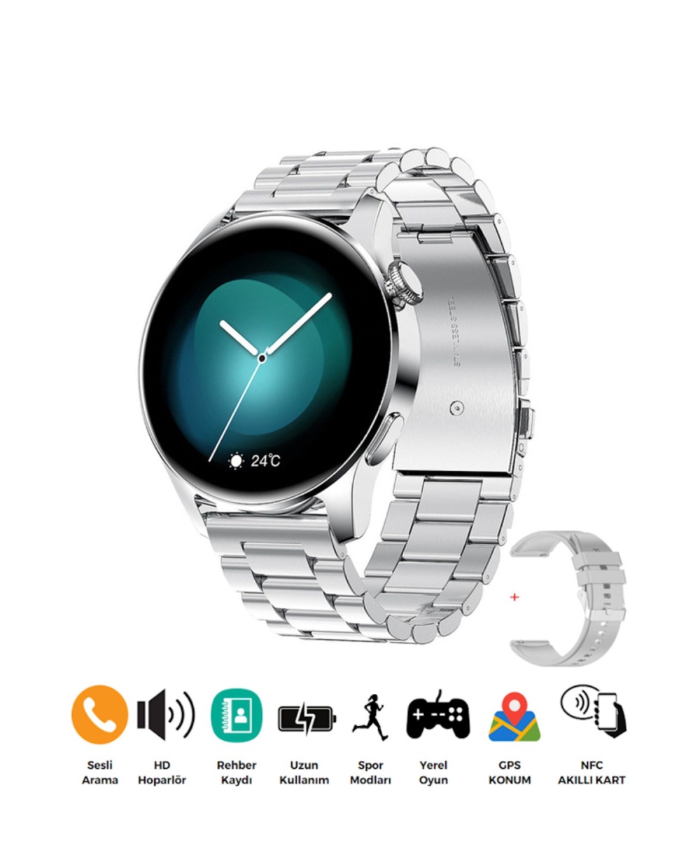 2025 HK8 Hero Akıllı Saat - AMOLED Ekranlı, Sesli Arama Özelliği, Huawei iPhone Uyumlu Watch 8-9-10