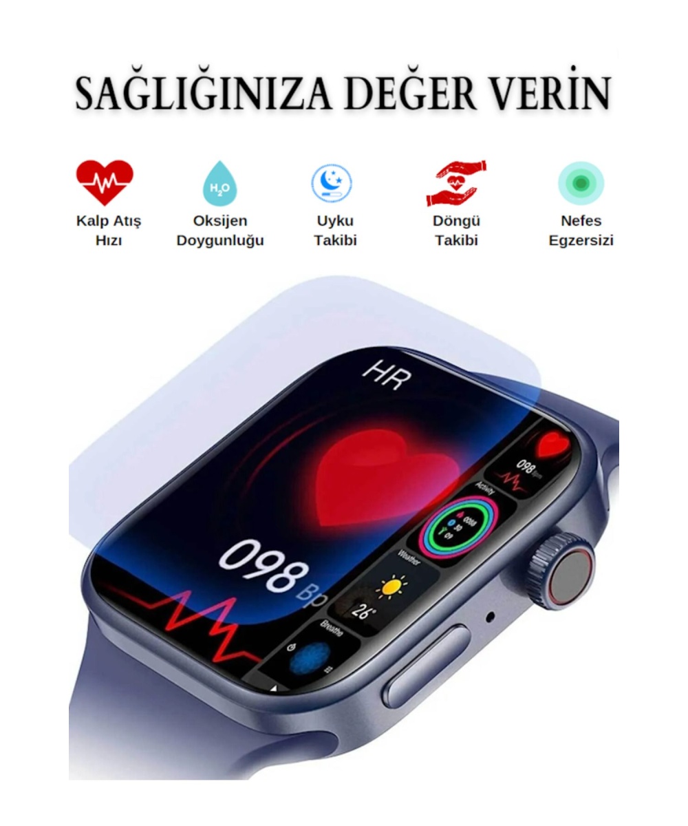 HK9 Pro Max+ Plus Akıllı Saat - AMOLED Ekran,Yapay Zeka,Sesli Görüşme Huawei iPhone Uyumlu Watch 8,9