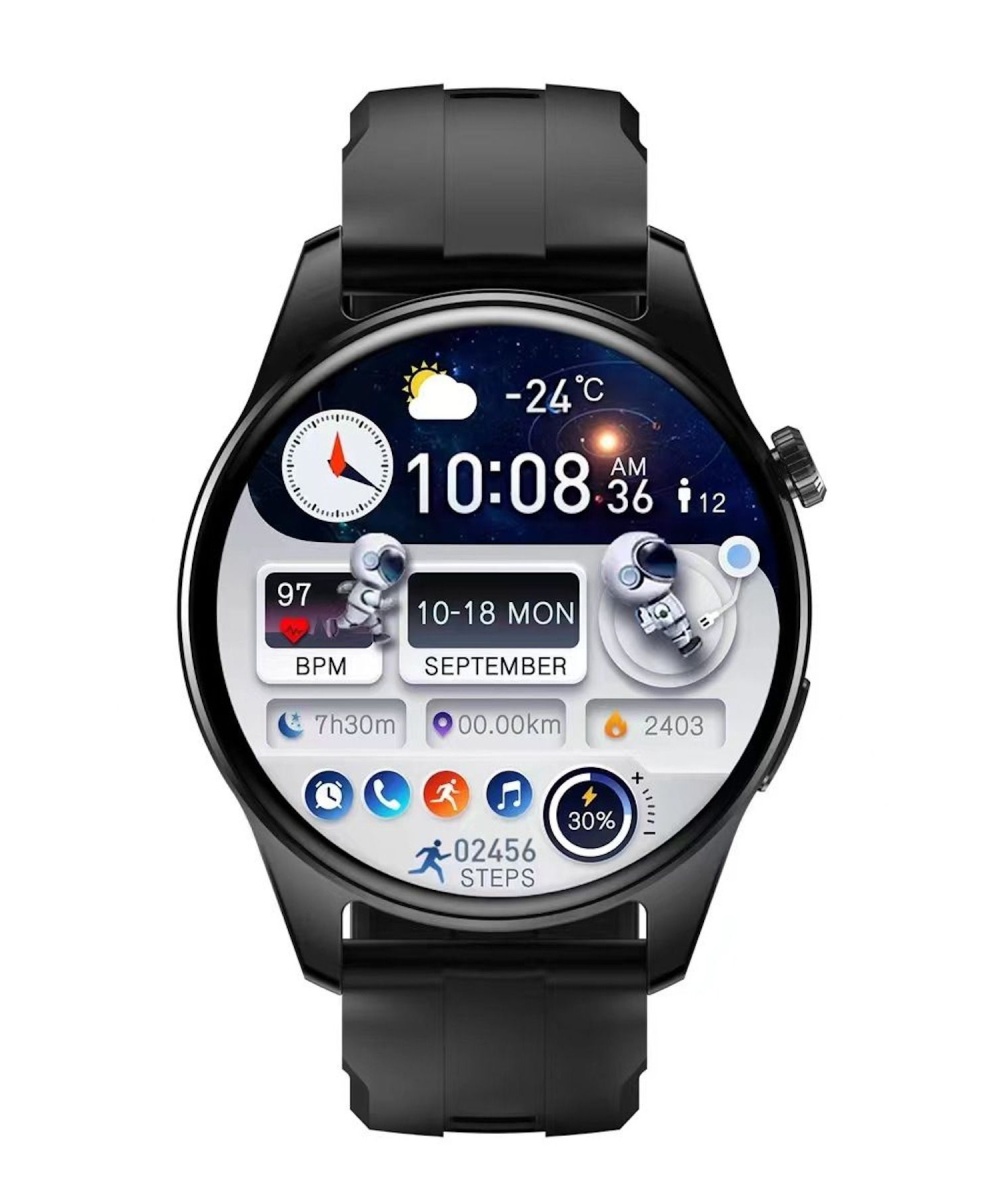 Watch 4 Spor Klasik Yuvarlak Kasa Amoled Ekran Akıllı Saat Huawei İphone Xiaomi Samsung Uyumlu 8,9 HK8 HERO