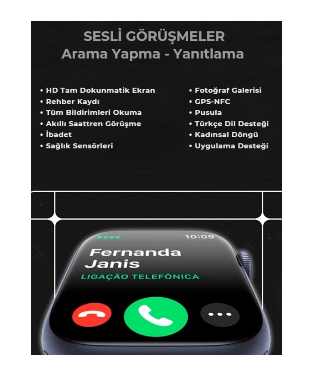 Watch HW 9 Gold 41mm – AMOLED Tam Dokunmatik Kadın Akıllı Saat Android, iPhone & Huawei Uyumlu 8,10