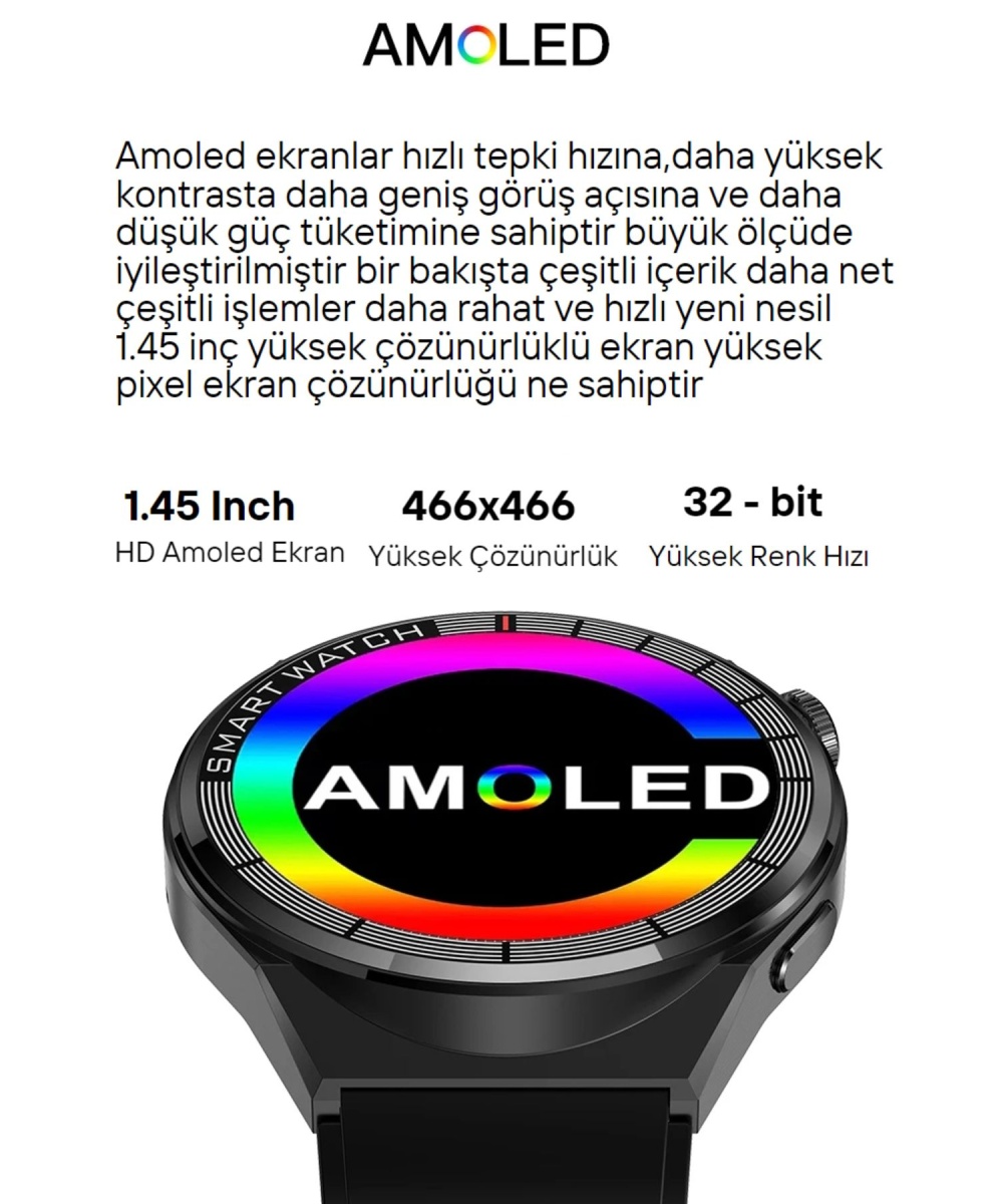 Yeni Spor Watch GT3 Akıllı Saat +100 Spor Modu Sesli Arama NFC Huawei Uyumlu Akıllı Saat