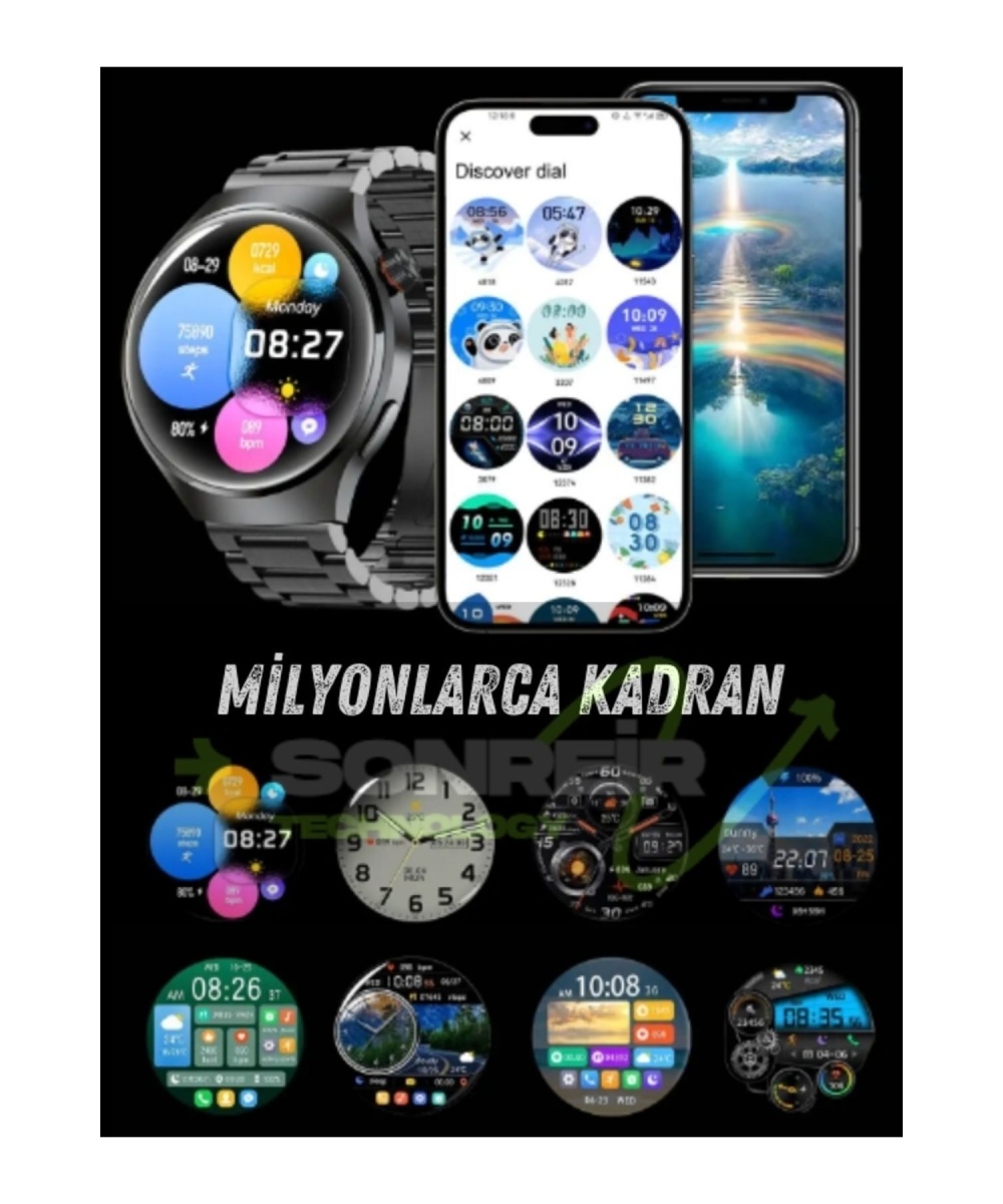 2025 HK8 Hero Akıllı Saat - AMOLED Ekranlı, Sesli Arama Özelliği, Huawei iPhone Uyumlu Watch 8-9-10