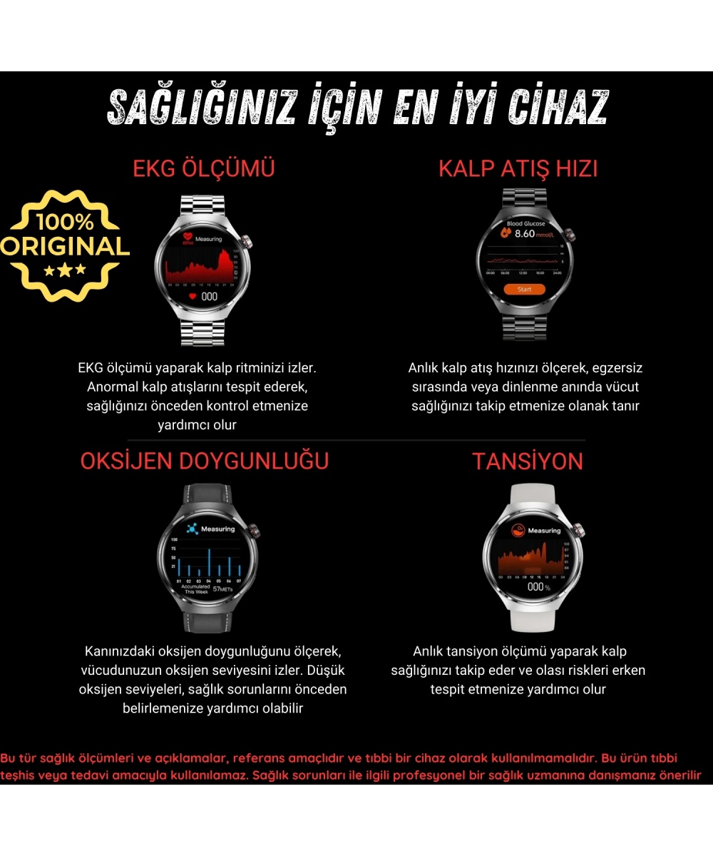 2025 HK8 Hero Akıllı Saat - AMOLED Ekranlı, Sesli Arama Özelliği, Huawei iPhone Uyumlu Watch 8-9-10
