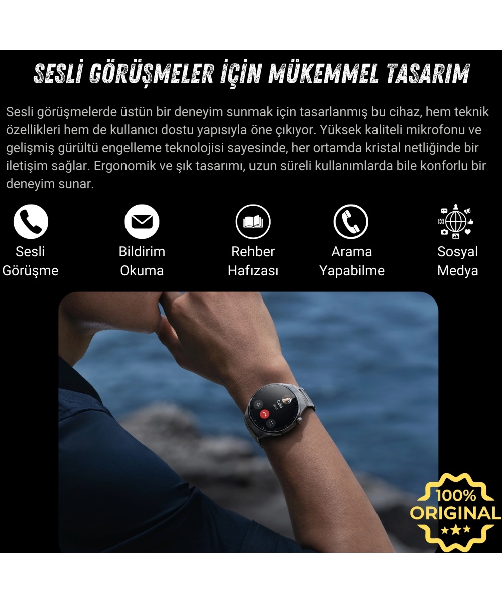 2025 HK8 Hero Akıllı Saat - AMOLED Ekranlı, Sesli Arama Özelliği, Huawei iPhone Uyumlu Watch 8-9-10