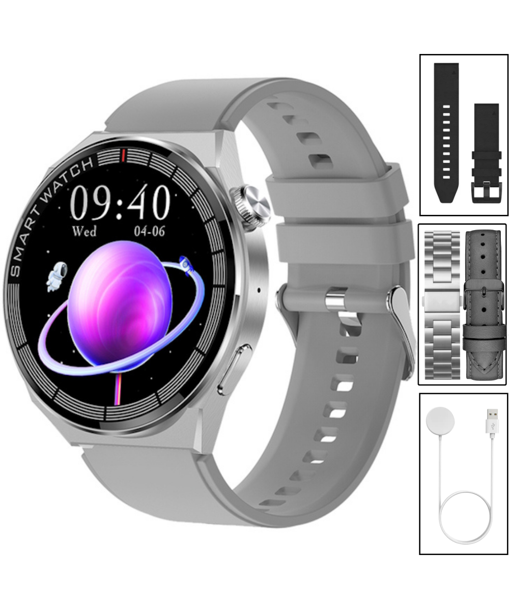 Yeni Spor Watch GT3 MAX Gümüş Akıllı Saat 1.45 İnç 46mm NFC/Sesli Arama Huawei iPhone Uyumlu 8,9,10