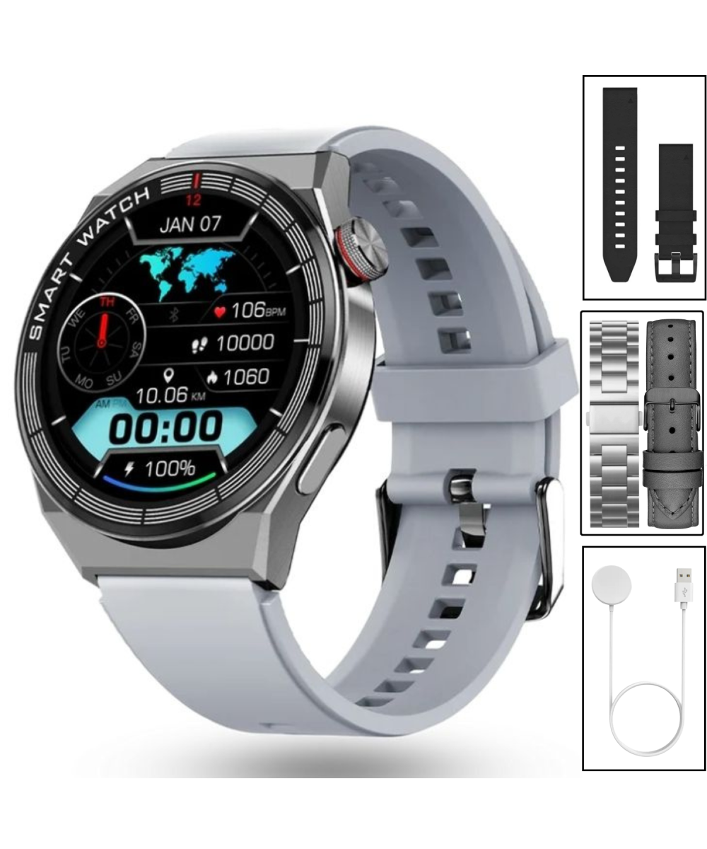 Yeni Spor Watch GT3 MAX Gümüş Akıllı Saat 1.45 İnç 46mm NFC/Sesli Arama Huawei iPhone Uyumlu 8,9,10