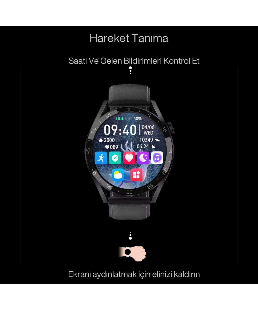 Watch GT3 PRO Erkek Akıllı Saat, Klasik AMOLED Sesli Görüşme,NFC Android iPhone Huawei Uyumlu 8,9,10
