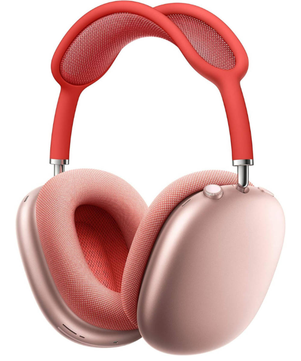 Airpods Max Fileli Kulak Üstü Bluetooth Kulaklık Ve Kılıf Pop-Up Aktif Gürültü Engelleme-Şeffaf Modu iPhone Uyumlu ( KIRMIZI )