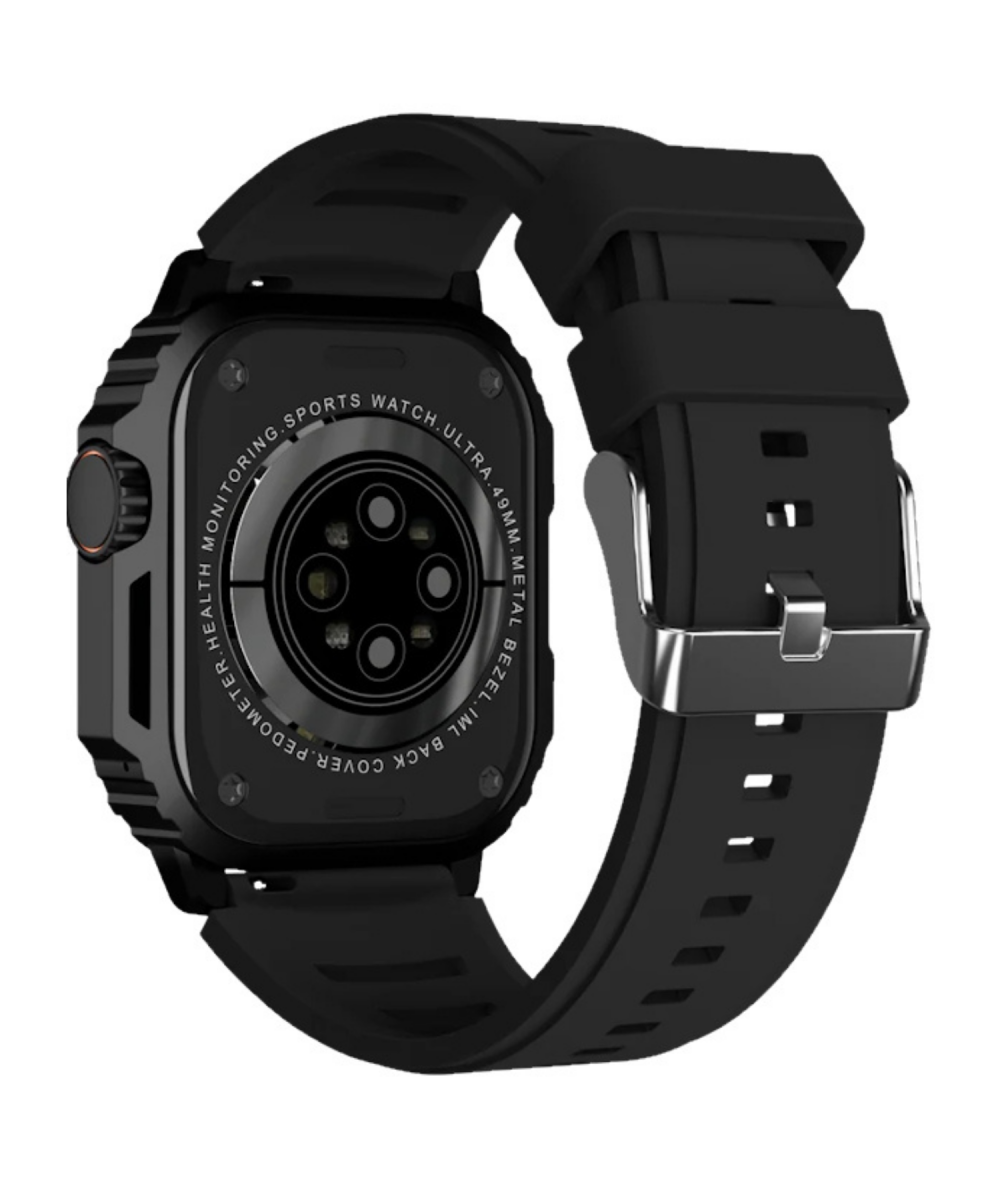 Watch Ultra TW11 Siyah AMOLED Ekranlı Akıllı Saat, Su Geçirmez GPS NFC iPhone  Huawei Uyumlu 8,9,10