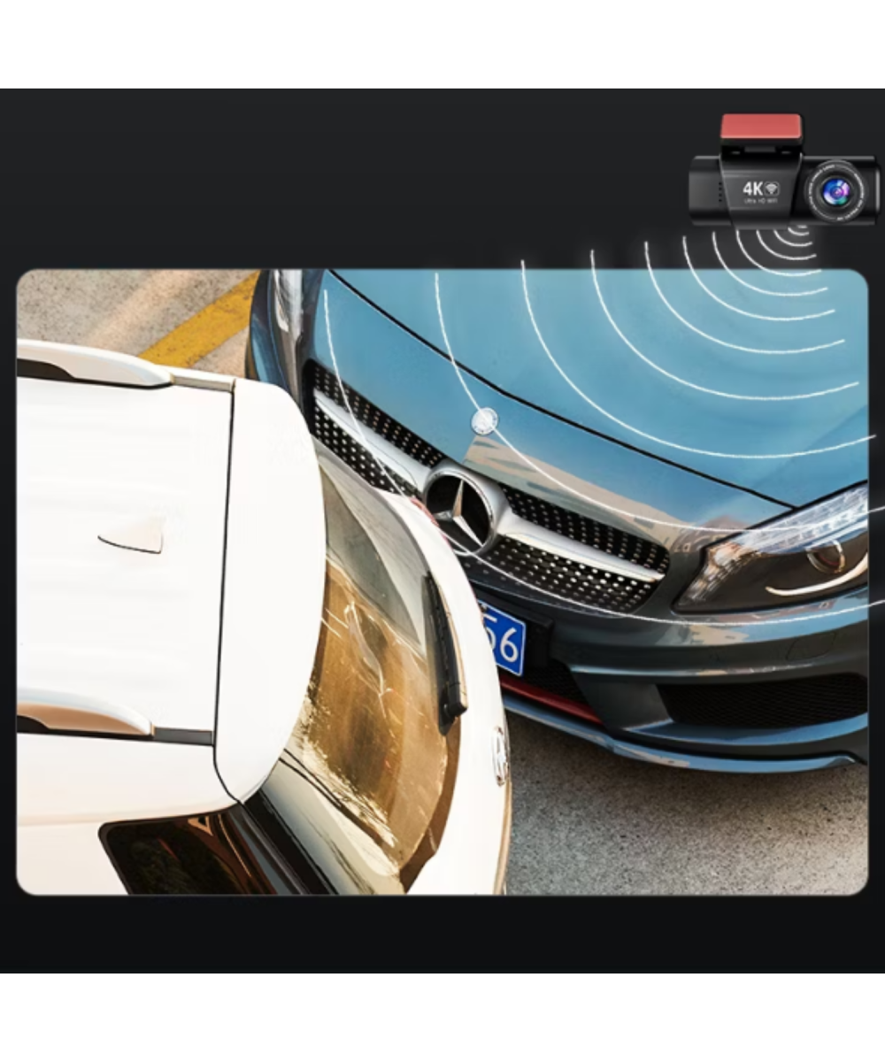 L308 4K UHD Araç İçi Kamera 128GB – WiFi, IR Gece Görüşü, Çift Lens Ön-Arka-İç Kayıt, APP Kontrol DashCam
