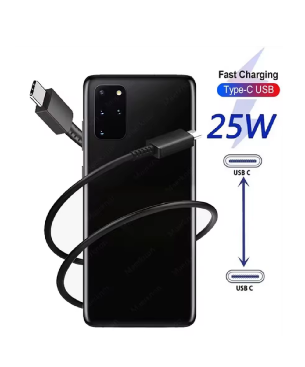 25W PD Hızlı Şarj Cihazı Type-C Adaptör,Kablo Seti - Samsung Galaxy Uyumlu S 21,22,ULTRA NOTE A Seri