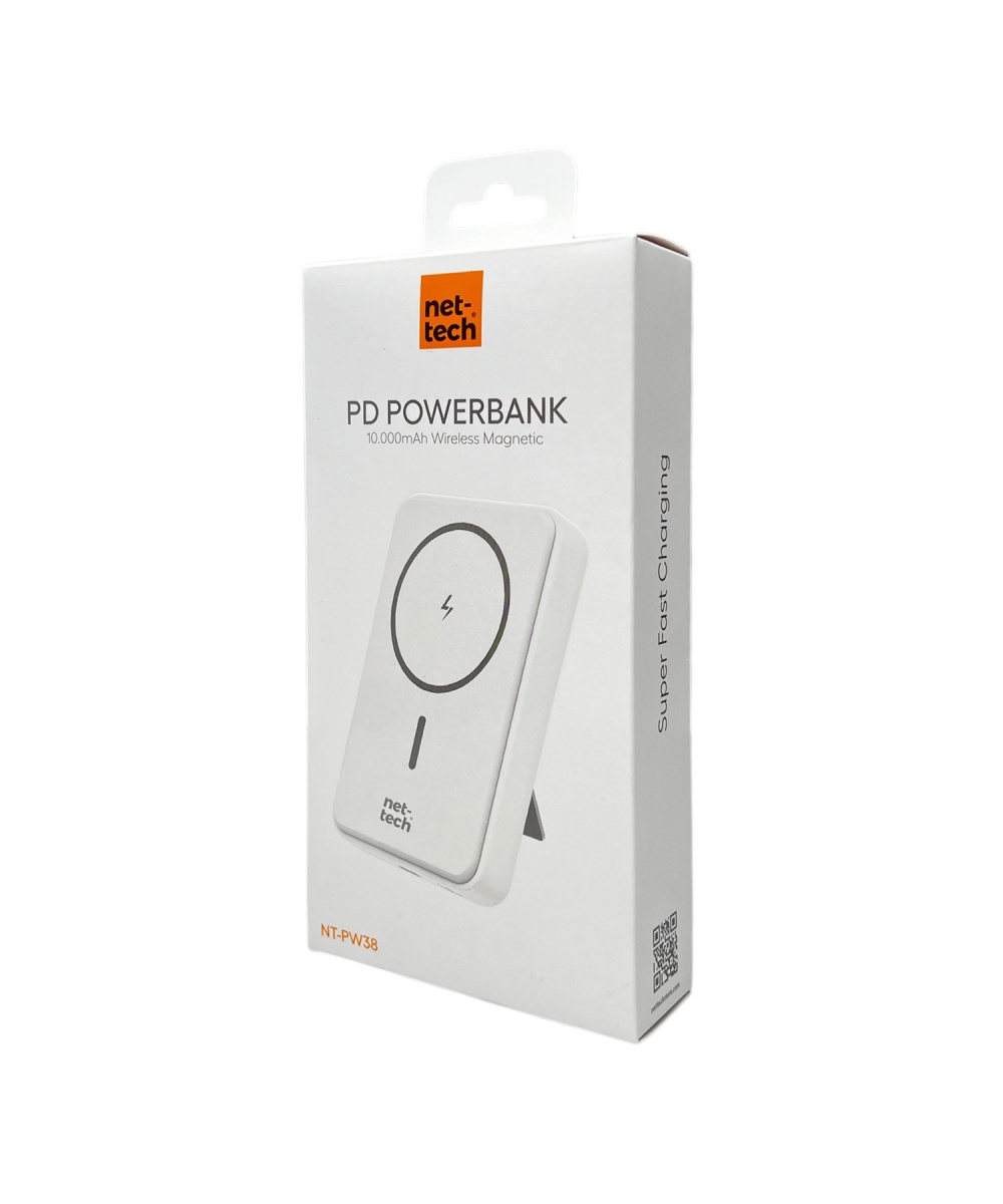 NT-PW38 15W 10000 MAh Magsafe Powerbank (Beyaz) iPhone Uyumlu NT-107853