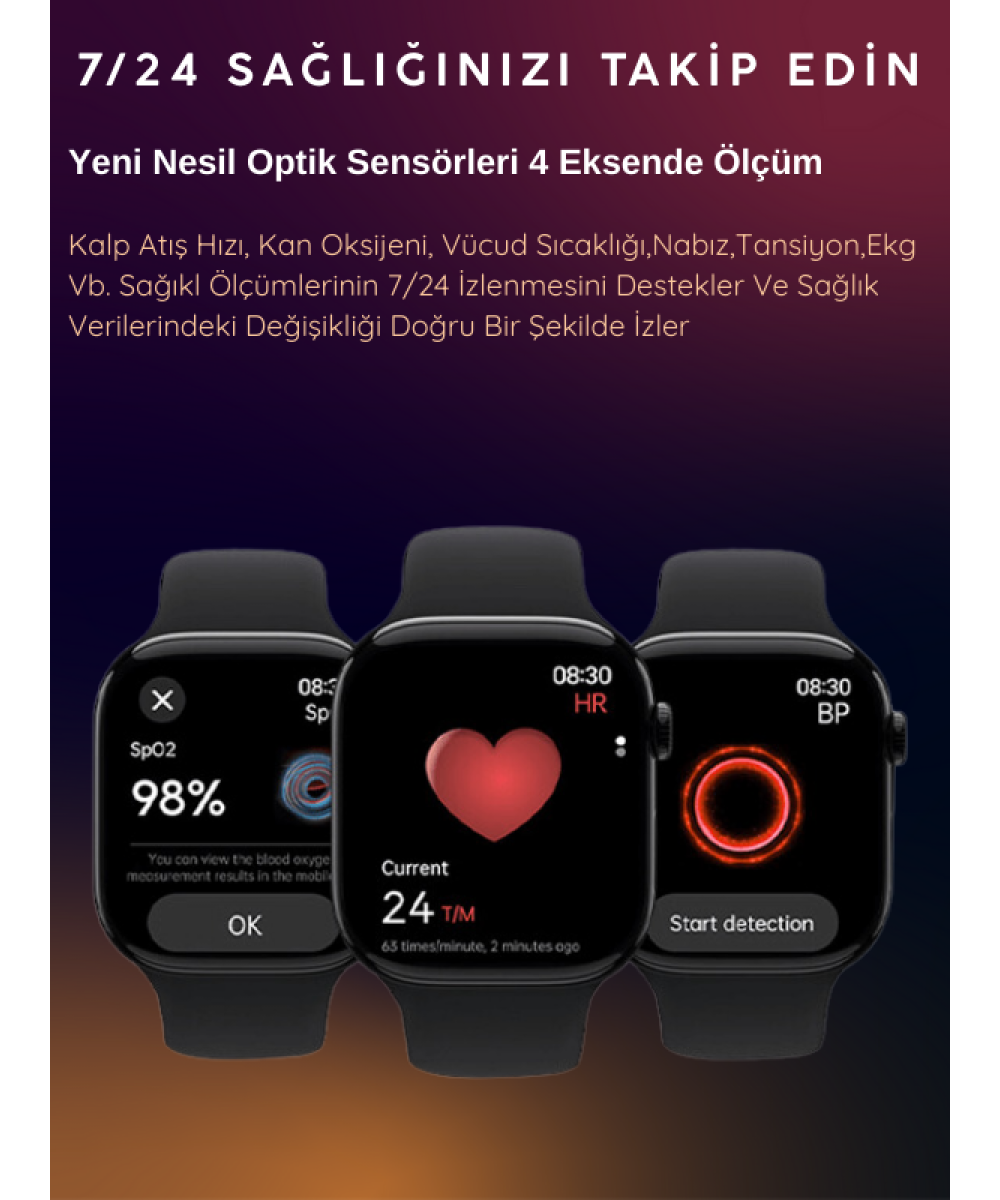 Watch HK 10 + Mini Plus Siyah AMOLED Ekranlı Akıllı Saat 41mm, 2GB Depolama, iPhone & Huawei Uyumlu 8,9,10