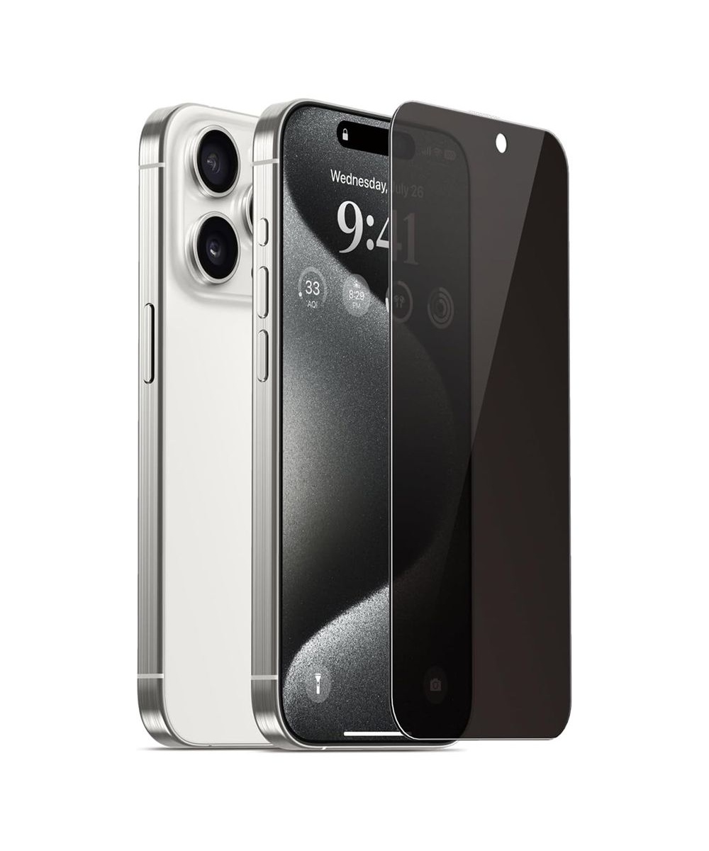 Unipha Anti-Static iPhone 16 PRO Uyumlu Gizlilik Filtreli Temperli Hayalet Cam Ekran Koruyucu