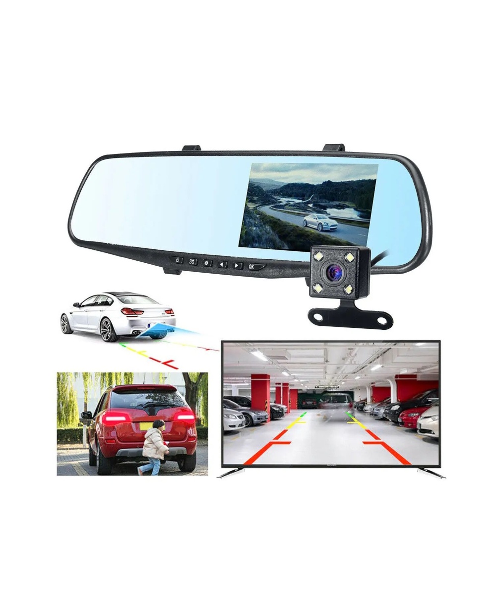 MPI 32GB Dikiz Aynası Araç İçi Kamerası | 3.5” Ekran + Full HD Geri Görüş & Gece Görüşlü Sesli Kayıt