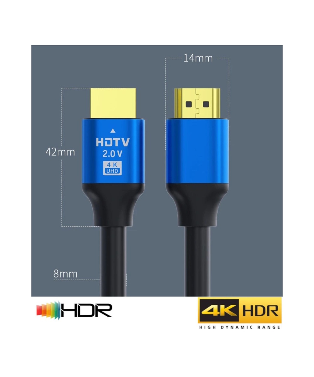 Concord C-592 HDR HDMI Kablosu Premium 4K Yüksek Hızlı 60Hz, HDMI 2.0, 3 Metre | Yüksek Çözünürlük Gaming TV PS5 Laptop