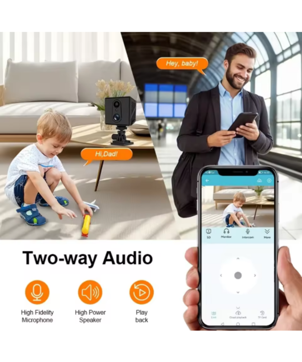 O-KAM 3036 Mini 4G Sim Kartlı Bataryalı IP Güvenlik Kamerası Gece Görüşlü (İç-Dış Mekan )Bebek Odası