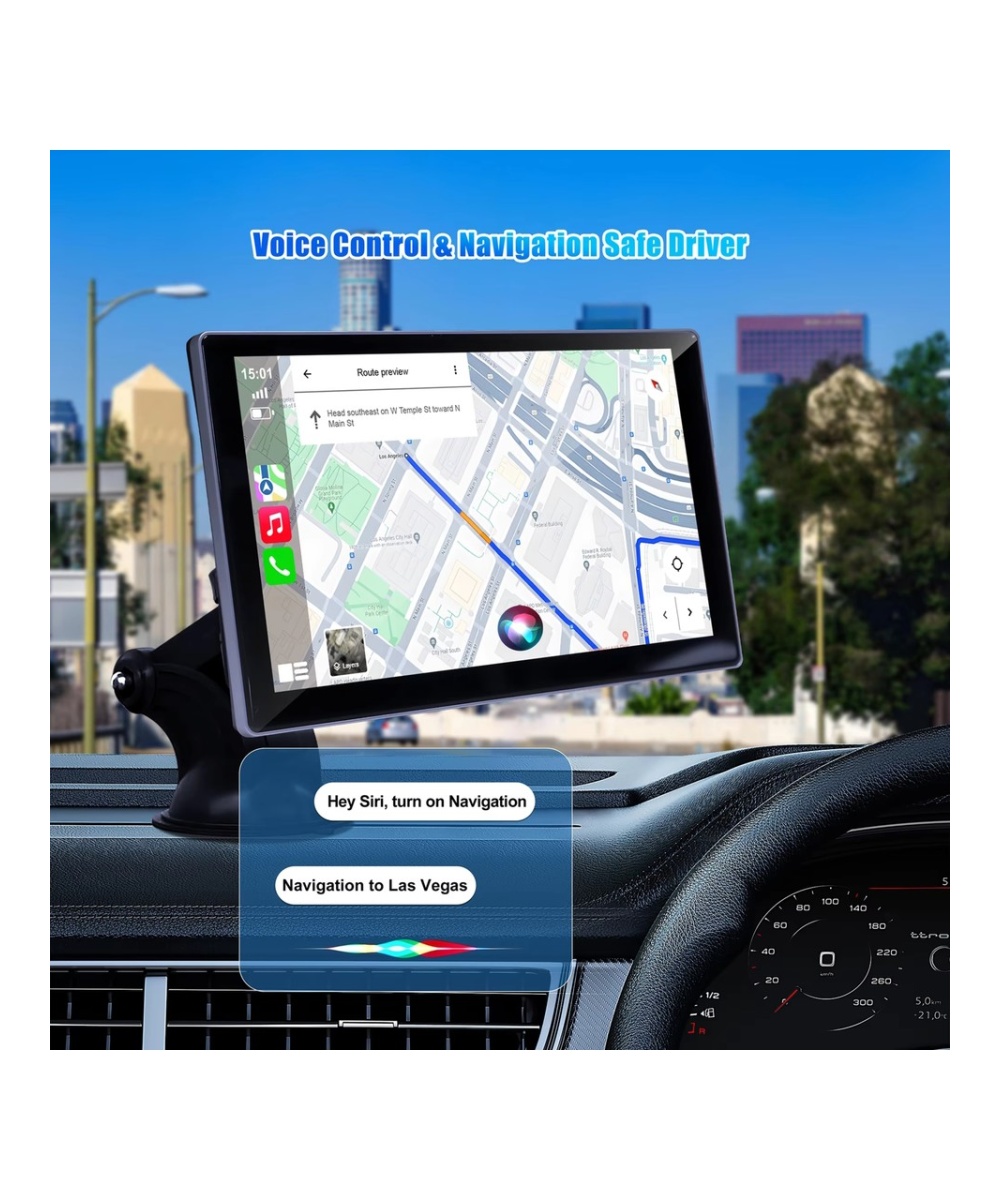 MPIA 4K CarPlay Araç İçi Kamera  | 7 Ekran | Ön & Arka Döngü Kayıt | Android & iPhone Uyumlu M88D