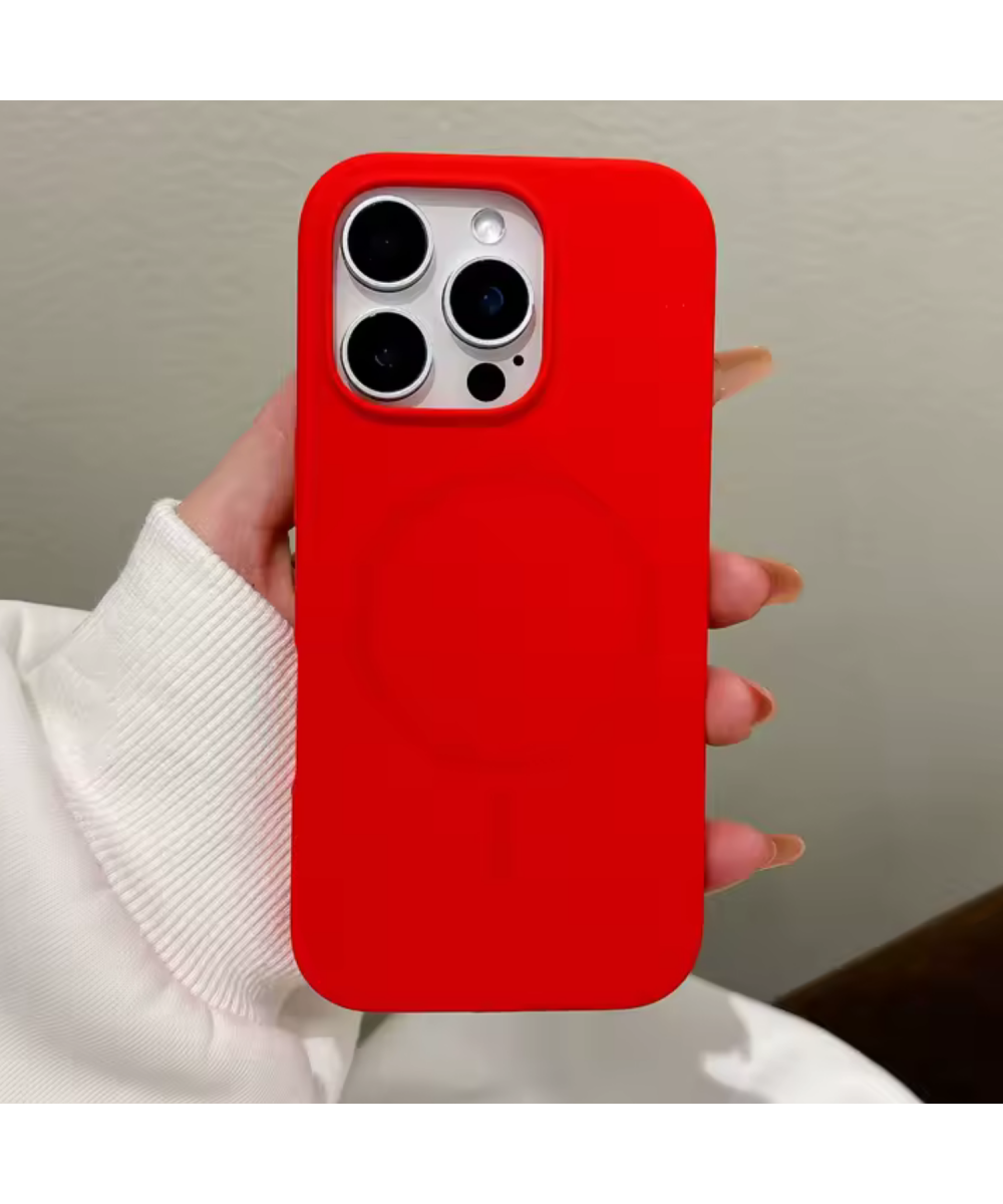 iPhone 14 Pro Max MagSafe Yumuşak Silikon Kılıf – Lansman İçi Kadife Dokulu, Kablosuz Şarj Destekli Mavi