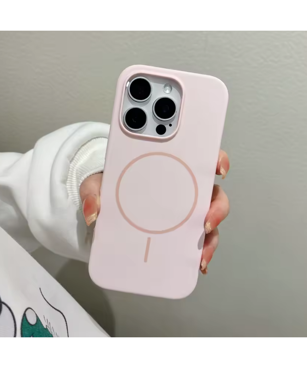 iPhone 14 Pro Max MagSafe Yumuşak Silikon Kılıf – Lansman İçi Kadife Dokulu, Kablosuz Şarj Destekli Rose
