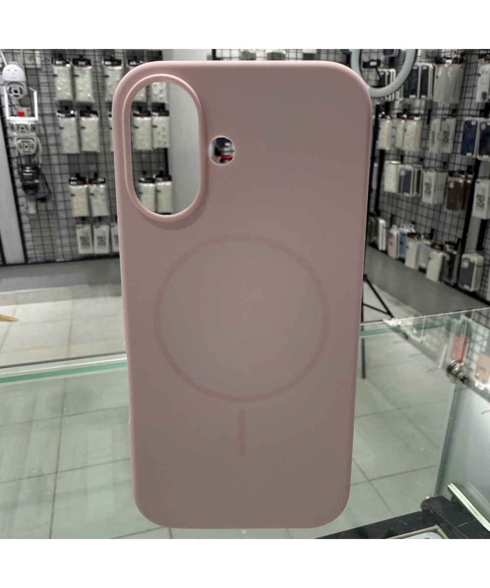 iPhone 16 MagSafe Yumuşak Silikon Kılıf – Lansman İçi Kadife Dokulu, Kablosuz Şarj Destekli Rose