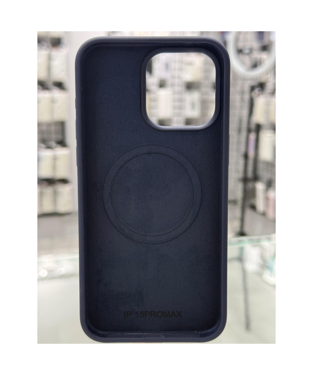 iPhone 15 Pro Max MagSafe Yumuşak Silikon Kılıf – Lansman İçi Kadife Dokulu, Kablosuz Şarj Destekli Lacivert