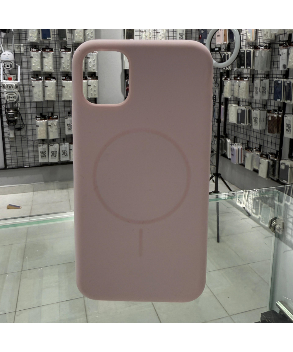 iPhone 11  MagSafe Yumuşak Silikon Kılıf – Lansman İçi Kadife Dokulu, Kablosuz Şarj Destekli Rose