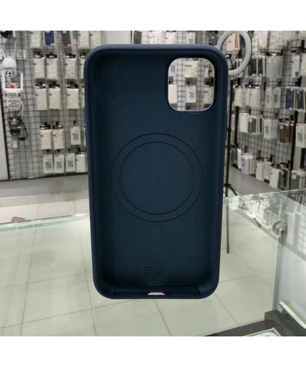 iPhone 11  MagSafe Yumuşak Silikon Kılıf – Lansman İçi Kadife Dokulu, Kablosuz Şarj Destekli Lacivert
