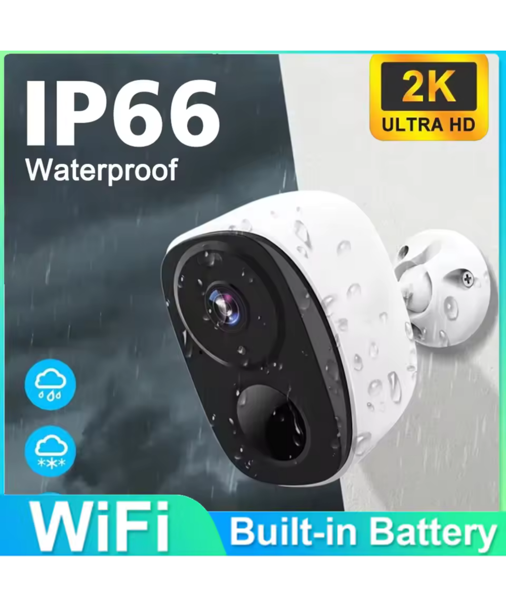 O-KAM 3033 2K WiFi Şarjlı 128GB Akıllı Güvenlik Kamerası Su Geçirmez Gece Görüşlü Bebek Odasıİç ve Dış Mekan Kullanım
