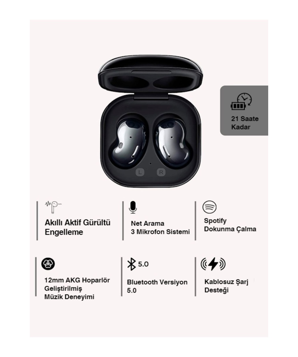 Samsung Galaxy Uyumlu Buds Live Aktif Gürültü Engelleme Tws Kulakiçi Kablosuz Bluetooth Kulaklık