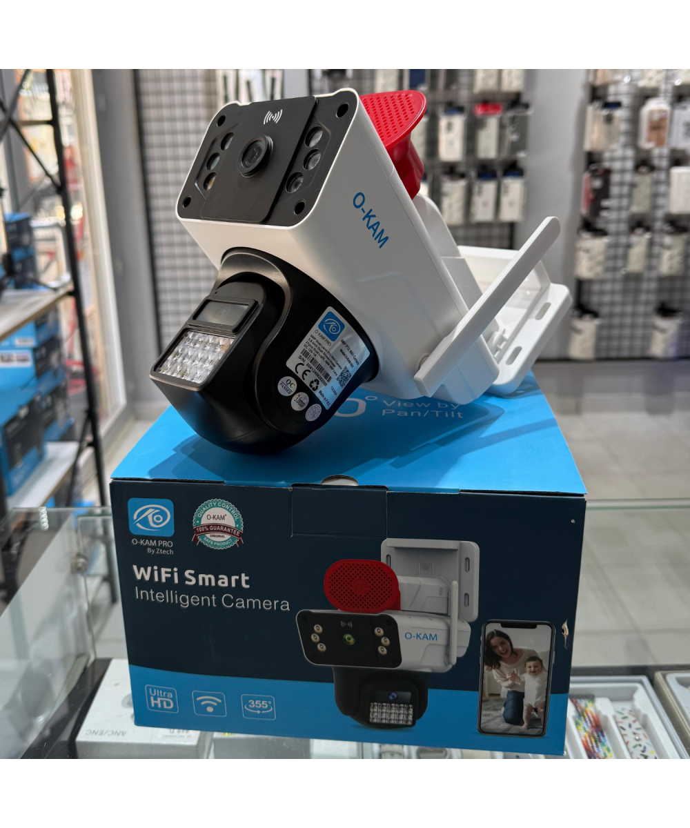 WİFİ 6MP IP Güvenlik Kamerası 128 GB | Hareketli Kablosuz, Gece Görüşü, Kişi Takibi, Türkçe Sesli Görüşme Dış iç Kamera O-Kam 3041